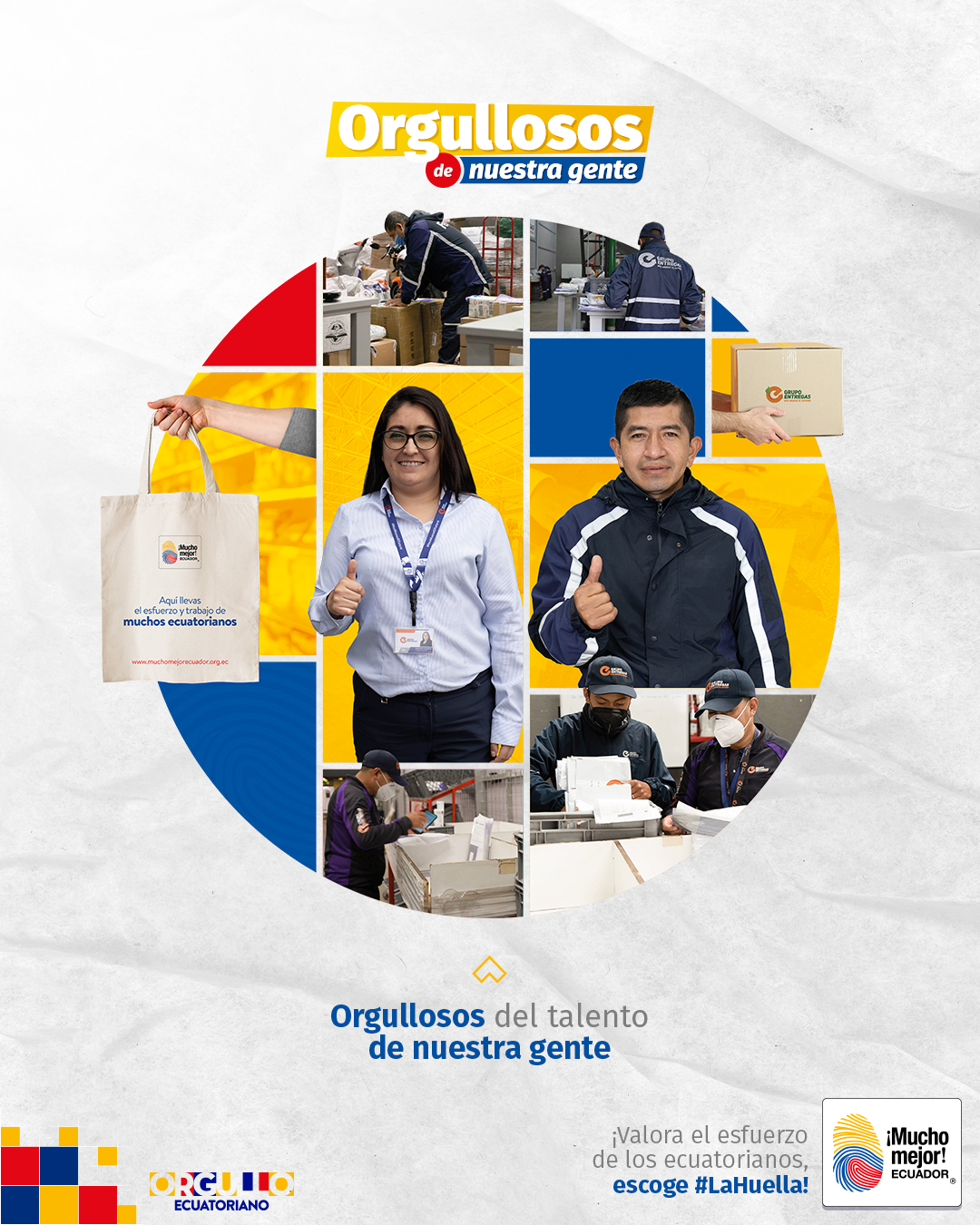 Orgullosos de los trabajadores ecuatorianos, porque gracias a ellos funciona la economía del país