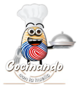 Fondo de cocinando con la huella con fondo blanco
